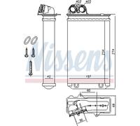 NISSENS Intercambiador de Calor Calefacción Apto para Citroën C5 I 2.0 16V 1.8
