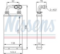 NISSENS Intercambiador De Calor Radiador Para BMW 3er Compacto 316i 323 TI