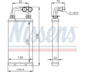 NISSENS Intercambiador De Calor Radiador Para BMW 3er Compacto 316i 323 TI