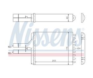 NISSENS Intercambiador De Calor Radiador Para Opel Vectra B 1.6I 16V 1.8I