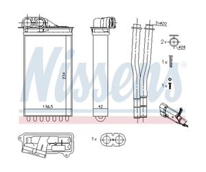 NISSENS Intercambiador De Calor Radiador Para Toyota Aygo 1.0 Peugeot 107 C1