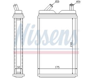 NISSENS Intercambiador De Calor Radiador Para Volvo 940 II Kombi 2.3Ti 2.0 Turbo