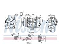 NISSENS Kompressor, Klimaanlage 890210