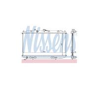 Radiador de agua Aletas refrigeración soldadas 67344A NISSENS para NISSAN