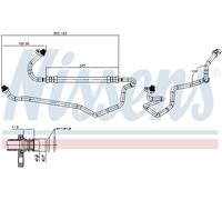 NISSENS Manguera Alta Presión Aire Acondicionado para Citroën C2 JM_ 1.1 1.4 C3