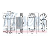 NISSENS Radiador Aceite Apto para Jaguar F-Pace X761 3.0 D AWD XF X260 _ J05 _