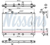 Radiador de agua Aletas refrigeración soldadas 607027 NISSENS para MITSUBISHI