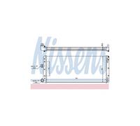 Radiador, refrigeración de motor NISSENS 61887
