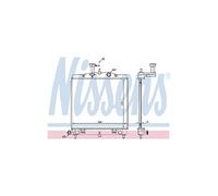 NISSENS Radiador refrigeración del motor Ancho de red 388mm Longitud de red 355mm Profundidad de red 16mm compatible con KIA Picanto SA 66760