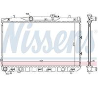 NISSENS Radiador refrigeración del motor Ancho de red 664mm Longitud de red 375mm Profundidad de red 16mm Compatible con KIA CERATO LD 66648