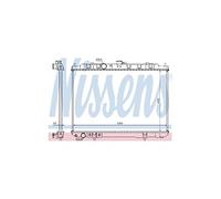 NISSENS Radiador refrigeración del motor Ancho de red 688mm Longitud de red 450mm Profundidad de red 16mm 68704