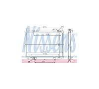 NISSENS Radiador refrigeración del motor Ancho de red 688mm Longitud de red 450mm Profundidad de red 26mm Compatible con NISSAN PICK UP D22 67356