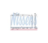 NISSENS Radiador refrigeración del motor Ancho de red 728mm Longitud de red 400mm Profundidad de red 16mm Compatible con HONDA CR-V III RE 68139