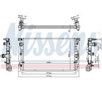 NISSENS Radiador Refrigerante Motor Para BMW 5 Series Touring 520d 530d xDrive