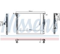 Nissens Radiador de agua 606513 para BMW 1 (120i/125i) y 3 Touring