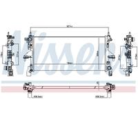 NISSENS Radiador Refrigerante Para Fiat Ducato Kasten 140 MultiJet 22 D 160