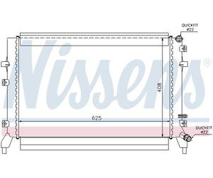 NISSENS Refrigerador baja temperatura, aire de admisión para VOLKSWAGEN: Golf Cabriolet, Eos, Golf, Jetta, Caddy, New Beetle, Passat (Ref: 65294)