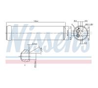 Secador de aire acondicionado R 134 a 95569 NISSENS para FORD KUGA II FOCUS III