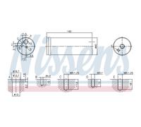 Nissens Secador aire acondicionado 95524 Filtro deshidratante para VW Golf, Bora y SEAT León, Toledo