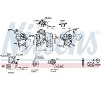 NISSENS Turbocompresor para PEUGEOT: 207, 307, Partner, 308, Expert & FORD: Fiesta, Focus, Fusion, C-Max & CITROËN: Berlingo, Jumpy, C4 (Ref: 93061)