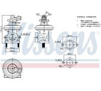 NISSENS Válvula AGR Recirculación Apto para Ford Transit Caja Fa Fd Fb