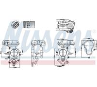 NISSENS Válvula Eléctrica Compatible Para Audi A4 Avant 2.0 TDI A6
