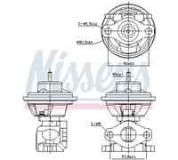 NISSENS Válvula Pneumática Para Hyundai Santa Fé I 2.0 CRDi 4x4 Trajet KIA