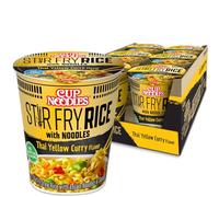 Nissin Cup Noodles - Arroz salteado con fideos, curry amarillo tailandés, 2.5 onzas (paquete de 6)