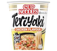 Nissin Cup Noodles - Chicken Teriyaki - Pasta instantánea estilo japonés, con sabor a carne de pollo y verduras, preparación rápida en taza, comida asiática (1 x 67 g)