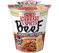 Nissin Cup Noodles vacuno, 4 unidades (4 x 64 g Taza)