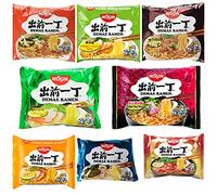 Nissin Demae Instant Noodles Ramen 8 PAQUETES MEZCLADOS - Tonkotsu, pollo, ternera, mariscos, sésamo picante, gambas, salsa de soja, pollo con ajo (100 g)