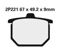 NISSIN Pastillas de freno de carretera semimetálicas - 2P-221NS