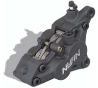 NISSIN Soporte de freno 4 pistones delantero izquierdo, negro