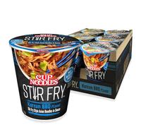 Nissin Taza de fideos salteados salteados para fideos salteados, parrilla coreana, 82 ml (paquete de 6)