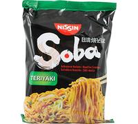 Nissin Teriyaki Soba - Pasta aromática (110 g, grano largo asiático, 100 g)