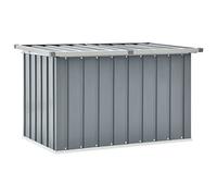 NITCA Arcón Exterior de Acero Galvanizado, Baúl Almacenaje Exterior, Caja de Almacenaje para Jardín, Arcón Multifuncional para Jardín, Patio y Terraza, Gris 109x67x65 cm