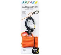 Nite IZE CamJam SlideLock - Tensor de Cuerda y Cuerda de Paracord de 3 m, con Cierre y Palanca de liberación rápida, límite de Carga de 45,4 kg, Apto para Cuerdas de 2 a 5 mm, Talla S