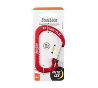 Nite Ize CSLA4-10-R6 Mosquetón Slidelock, Rojo, 32