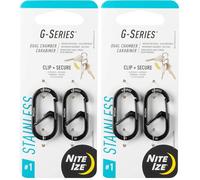 Nite Ize GS1-01-2R6 Mosquetón, Negro (Negro), única (Paquete de 2)