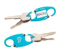 Nite Ize IdentiKey SlideLock - Mosquetón doble, identificador de llave y soporte para llaves, azul y negro, paquete de 2, varios, Talla única, Moderno