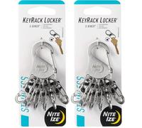 Nite Ize KeyRack Locker Steel Llavero Multiherramienta, Hombres, Plateado, M (Paquete de 2)