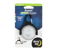 Nite Ize Microlinterna LED recargable radiante, mini luz giratoria con clip, LED de 4 colores