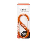 Nite Ize - Mosquetón de aluminio dual S-Biner unisex, color naranja, talla 4