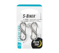 Nite Ize SBHLF-2PK-11 Mosquetón, Plateado, M