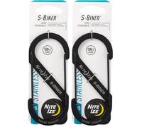 Nite Ize Sbiner Metal - Mosquetón para Hombre, Color Negro, Talla 5 (Paquete de 2)