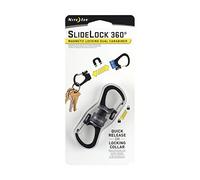 Nite Ize SlideLock 360° Magnetic Locking Dual Carabiner S-Biner, color antracita, talla única