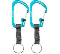 Nite Ize SlideLock Llavero - Llavero de Aluminio SlideLock - Aluminio - Azul, N/A (Paquete de 2)