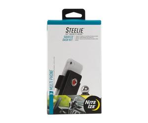 Nite Ize Steelie Squeeze Dash Kit, Soporte magnético Universal para salpicadero de Coche, Compatible con MagSafe iPhone 12 Pro MAX/Mini/Galaxy/Edge/Google Pixel y más
