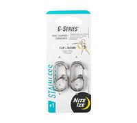 NIte Ize Unisex - Adultos G Series Dual Chamber Carabiner, plata, talla 1