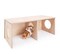 Niteangel Hamster Secret Peep Shed - Juguete de exploración de túnel y escondite de 2 cámaras (Grande, para hámster Sirio)